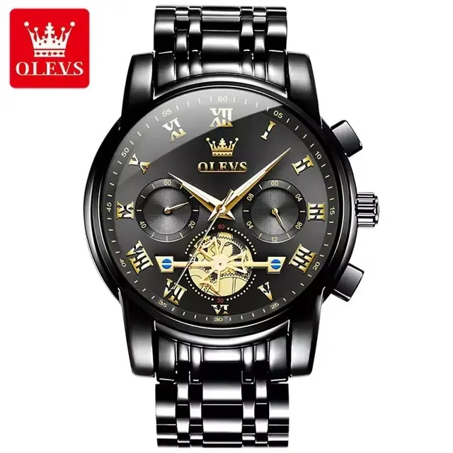 OLEVS 2859 HYX Hot selling Chronograph Watches Fashion Quartz Stainless Steel Waterproof Luxury Multifunction Men Watch