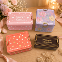 Coffret cadeau en fer blanc imprimé de qualité alimentaire pour chocolats, bonbons et compléments alimentaires