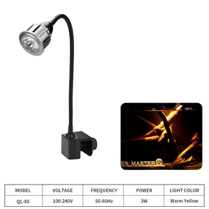 Lampu Akuarium JSD Warm Yellow 3W 5W 7W Gooseneck Clip on Tyndall Light untuk Driftwood Aquascape Dengan Steker Opsional - Product Image 6