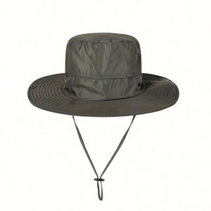 Outdoor Safari <b>Hat</b> Wholesale Boonie <b>Hats</b> for <b>Men</b> <b>Summer</b> UV Protection Fishing <b>Hat</b> With Drawstring - Product Image 6