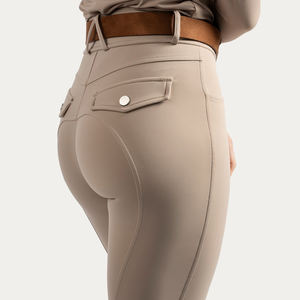 맞춤형 승마 대회 레깅스 속건 미끄럼 방지 실리콘 전문 승마 바지 포켓 바지 - Product Image 3