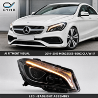 Kit de Phares LED Améliorés pour Mercedes-Benz CLA W117 2014-2019 – Projecteurs Haut de Gamme avec Feux de Jour et Faisceau Réglable