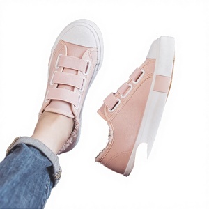 Nuevas Zapatillas Deportivas de Plataforma Rosa y Morado para Mujer, Zapatillas Casuales de Lona Transpirables y Fáciles de Poner para Estudiantes - Product Image 1