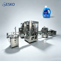 Ligne de remplissage de liquides ESKO à vis sans fin 2/6 têtes pour la production de crèmes visqueuses, gels cosmétiques et le capsulage de tubes