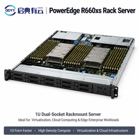 Serveur en rack 1U PowerEdge R660xs, double processeur Intel Xeon Scalable, DDR5, NVMe PCIe 5.0, serveur informatique d'entreprise haute densité