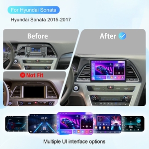 Système d'infodivertissement automobile <span class=keywords><strong>Android</strong></span> Rhythm Premium, écran tactile IPS 9 pouces, GPS, Carplay, BT, WiFi, mise à niveau de luxe pour Hyundai Sonata 2015-2017 - Product Image 2