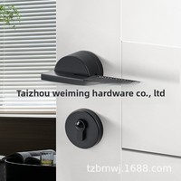 Poignée de porte intérieure en cuir véritable, moderne et minimaliste, en alliage de zinc, à fermeture magnétique silencieuse, pour villa et maison, vente directe usine
