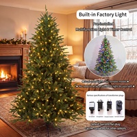 Árbol de Navidad Artificial Realista con LED Preiluminado, Sin Espacios, de 4-10 pies, para Interiores, Disponible en Fábrica, 1 MOQ RTS