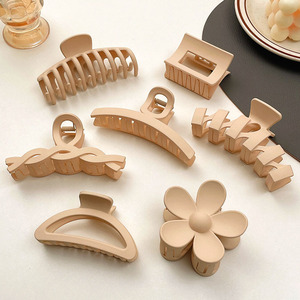 Copricapo da donna color caffè al latte autunno e inverno clip artiglio per capelli da bagno artiglio per capelli grande clip di squalo accessori per capelli all'ingrosso - Product Image 1