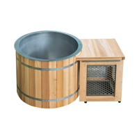 Bain de glace extérieur haut de gamme pour la récupération, spa autonome en bois avec refroidisseur 1HP pour la physiothérapie