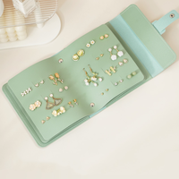 Estuche para Pendientes RR, Práctico Organizador de Aretes, Libro de Almacenamiento de Joyas para Mujer, Estuche de Viaje para Joyas, Bolsa para Pendientes