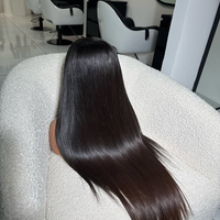 Pelucas de cabello vietnamita de densidad 250 13x4 pelucas delanteras de encaje transparente Full HD Peluca de encaje de pelo virgen recto de hueso HD
