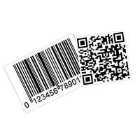 Étiquette de code-barres PET personnalisée durable, autocollant de code QR, adhésif permanent imperméable pour les étiquettes d'emballage de masques cosmétiques