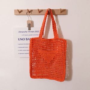 2023 New Arrival Summer Beach Crochet <b>Paper</b> Straw Bag Custom Logo Embroidery Hollow Design Fashionable Women's Handbag Two - Product Image 3