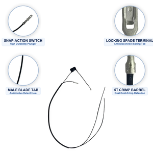Faisceau <span class=keywords><strong>de</strong></span> câbles micro-interrupteur <span class=keywords><strong>de</strong></span> verrouillage <span class=keywords><strong>de</strong></span> porte automobile personnalisé avec cordon <span class=keywords><strong>de</strong></span> déconnexion rapide et borne à fourche pour véhicule - Product Image 2