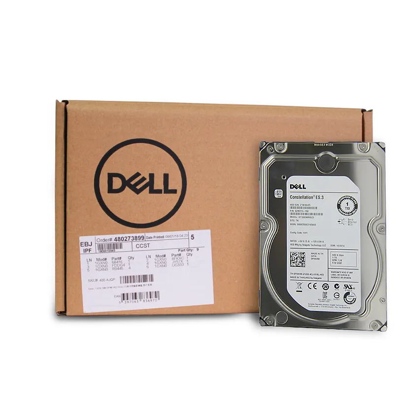Dell 1 Tb Harde Schijf Van Toepassing Op Servers/Nas Opslag/Werkstation Harde Schijf Hdd 1 Tb Sata 3.5Inch 7200Rpm Standaard