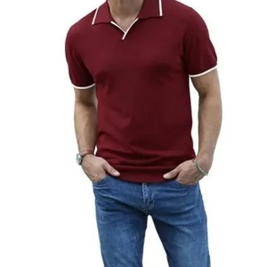 เสื้อโปโลชาย คอวี ผ้าโพลีเอสเตอร์ แขนสั้น สไตล์ลำลอง คอปกทันสมัย ทรงปกติ เสื้อยืดเฮนลีย์ สำหรับกอล์ฟ เทนนิส - Product Image 1