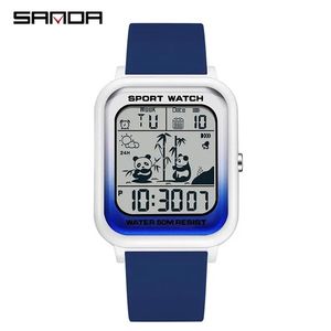 Reloj Cronógrafo Sanda 6120 Original con Pantalla LED Digital, Correa de TPU, Movimiento Electrónico y Alarma, Venta al Por Mayor de Fábrica - Product Image 4
