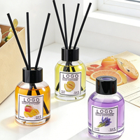 Diffuseur de parfum d'ambiance de luxe 55 ml, parfum fruité, bouteille en verre, huile essentielle, pour chambre et toilettes, diffuseur à bâtonnets