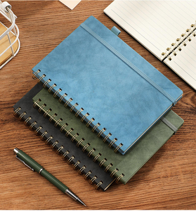 <span class=keywords><strong>Libro</strong></span> di password con spirale e copertina in pelle, con elastico, formato A5 per appunti e contatti sicuri - Product Image 3