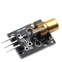 Modul Pemancar Laser & Sensor Sinar KY-008 650nm dengan Kit Modul Penerima Laser Tanpa Modulator untuk 5V
