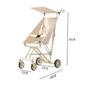 Factory's new 0-3 year old travel luxury aluminum frame lightweight foldable baby stroller 3-in-1 suitable for airplanes