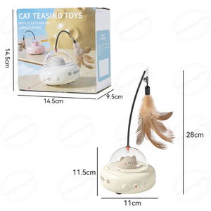 Juguete interactivo UFO Smart <span class=keywords><strong>Cat</strong></span> Laser Juguete automático Moving <span class=keywords><strong>Cat</strong></span> Teaser <span class=keywords><strong>Toy</strong></span> con pluma - Product Image 6