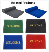 Vente chaude PVC Bobine Tapis De Porte Tapis De Sol Antidérapant Bienvenue Avant Logo Tapis De Porte pour L'entrée De La Maison