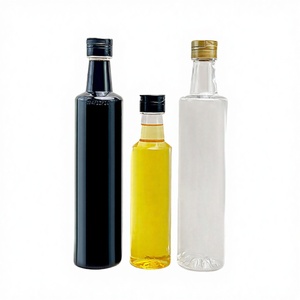 Bouteilles en plastique PET rondes de qualité alimentaire 250ml/500ml avec bouchon à vis et impression sérigraphiée pour huile d'olive, sauce soja, Baijiu et vinaigre - Product Image 4