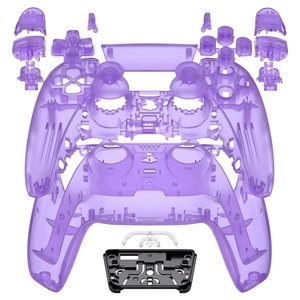 ชุดเปลือกคอนโทรลเลอร์ PS5 รุ่น BDM-030/040/050 ครบชุด พร้อมปุ่มและทัชแพด สีม่วงใส ชุดเปลี่ยน DIY ฝาครอบด้านหน้าและด้านหลัง - Product Image 2