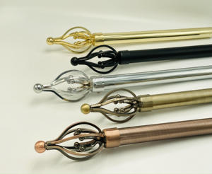 Vente en gros de haute qualité élégant en métal réglable télescopique fenêtre accessoires <span class=keywords><strong>tringle</strong></span> à rideaux - Product Image 1