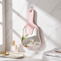 Miroir de maquillage de voyage en plastique, miroir de poche en forme de dent, miroir compact portable avec personnalisation