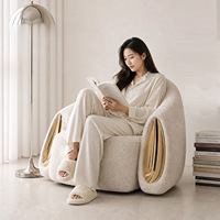Fauteuil simple en bois de style nordique, luxe léger, forme unique, idéal pour salons de beauté, zones de réception, balcons, ambiance cosy