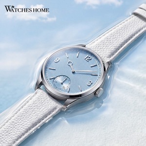 Custom Logo 9015 Automatic Mechanical <b>Watch</b> 38mm 316L Steel Sapphire Small Seconds Ice <b>Blue</b> Dial Business formal <b>Men</b> <b>Watch</b> OEM - Product Image 1