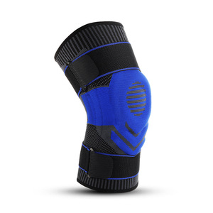 Genouillère de <span class=keywords><strong>compression</strong></span> souple en stock, avec support en nylon, coussinets en silicone à ressort, stabilisateur flexible en coton et élasthanne - Product Image 1