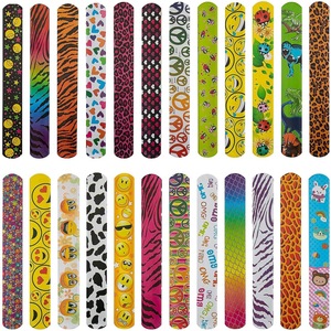 Factory Customized Silicone Wristbands Bracelets Custom Logo Color Pattern Promotional Snap Slap Bracelet Band For Kids