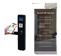 Serrure de porte d'hôtel en alliage de zinc avec code QR dynamique et déverrouillage par application, clé téléphonique à distance pour l'enregistrement en libre-service