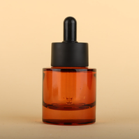 Flacons échantillons en verre de 30 ml avec bouchon en caoutchouc, compte-gouttes, flacon d'huile essentielle transparent givré, flacon vide, liquide essentiel