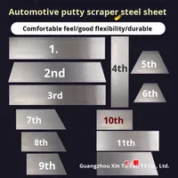 Lame en acier inoxydable de qualité industrielle Atomiseur de mastic pour voiture Couteau à gratter Feuille de fer Planche à mastic Lame de lissage pour peinture en aérosol