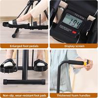Bicicleta de Ejercicio Plegable Antideslizante para Personas Mayores con Ventosas Amortiguadoras, Pedalador para Terapia Física Sentado, Ejercicios de Brazos y Piernas