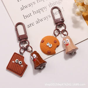 Nouveau Porte-clés Créatif en Acrylique Thème Alimentaire, Pendentif Cookie, Accessoires Mignons de Dessin Animé Mini Monstre, Décoration pour Étui d'Écouteurs Q1400 - Product Image 2