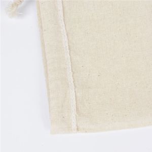 Sacs à cordon en coton pur avec logo personnalisé, 7x9cm, 5oz GSM, pochette en mousseline naturelle, sac à bijoux recyclable pour cadeau, artisanat, thé, bonbons - Product Image 4