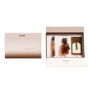 Boîte cadeau de parfum personnalisée, coffret cadeau personnalisé, boîte à couvercle ciel et terre, boîte portable avec titre doré personnalisé, boîte livre, impression - Product Image 5