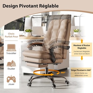 Chaise de bureau avec coussin de dossier épais, chaise de jeu pivotante de bonne qualité, chaise d'ordinateur pour la maison, meubles offrant un <span class=keywords><strong>plaisir</strong></span> pur de la siège. - Product Image 5