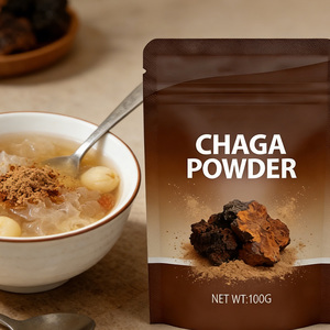 卸売プライベートラベルチャガマッシュルームエキス粉末オーガニックチャガマッシュルームパウダーチャガマッシュルームパウダー - Product Image 2