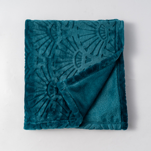<span class=keywords><strong>Couverture</strong></span> bébé en flanelle gaufrée 100% polyester, bleu lac, texture peluche, légère, unisexe, pour nouveau-né - Product Image 1