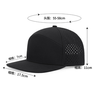 Cappelli Snapback Personalizzati con Taglio Laser e Fori Perforati Impermeabili, Cappelli Hip Hop Snapback - Product Image 3