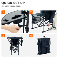 Chaise de directeur robuste pour l'extérieur, chaise pliante portable pour le camping avec poche latérale pour pelouse, sport, pêche, pique-nique, plage