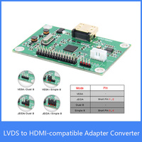 Adaptateur de carte LVDS vers HD compatible, convertisseur compatible avec les résolutions 1080P et 720P, compatible avec Raspberry Pi