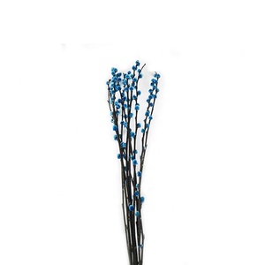 Ramas Frescas de Flores Reales de Sauce Plateado para Nochevieja, Adorno de Flores Secas para Sala de Estar, Flores Rojas - Product Image 6